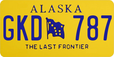 AK license plate GKD787