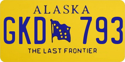 AK license plate GKD793