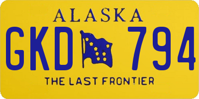 AK license plate GKD794