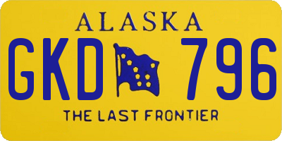 AK license plate GKD796