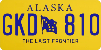 AK license plate GKD810