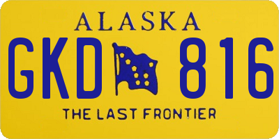 AK license plate GKD816