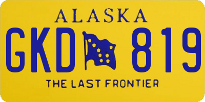AK license plate GKD819