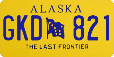 AK license plate GKD821