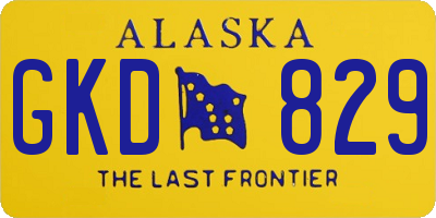 AK license plate GKD829