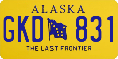 AK license plate GKD831