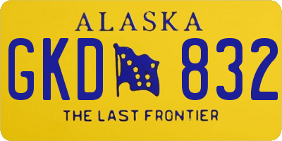AK license plate GKD832
