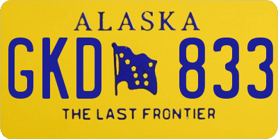 AK license plate GKD833