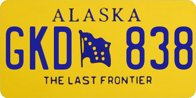 AK license plate GKD838