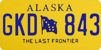 AK license plate GKD843