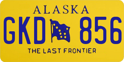 AK license plate GKD856