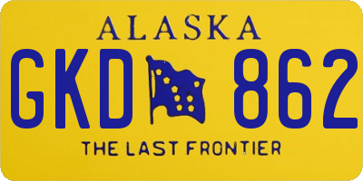 AK license plate GKD862