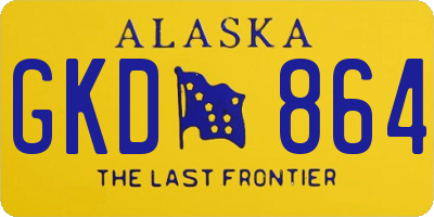 AK license plate GKD864