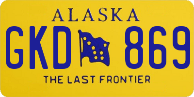 AK license plate GKD869