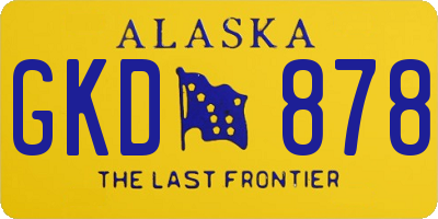 AK license plate GKD878