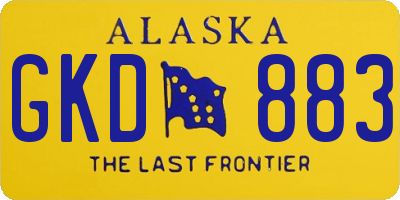 AK license plate GKD883