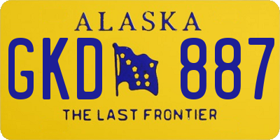 AK license plate GKD887