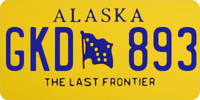 AK license plate GKD893