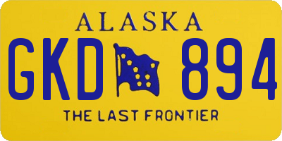 AK license plate GKD894