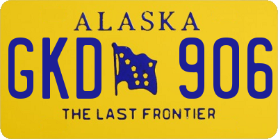AK license plate GKD906
