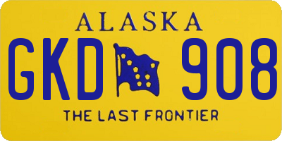 AK license plate GKD908
