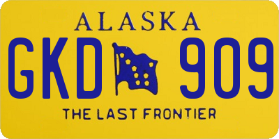 AK license plate GKD909