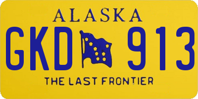 AK license plate GKD913