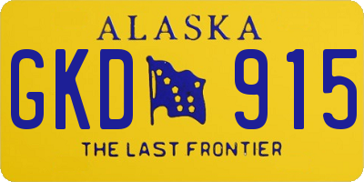 AK license plate GKD915