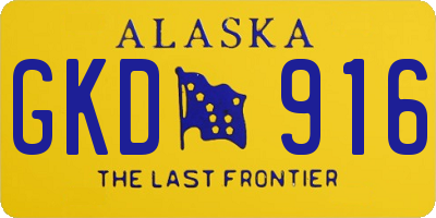 AK license plate GKD916