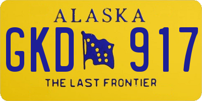 AK license plate GKD917