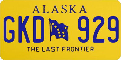 AK license plate GKD929