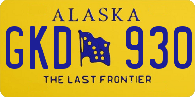 AK license plate GKD930