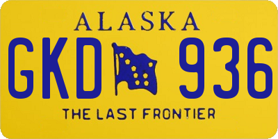 AK license plate GKD936