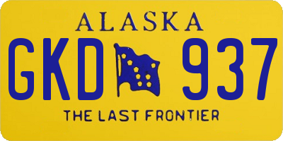 AK license plate GKD937