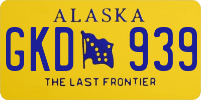 AK license plate GKD939