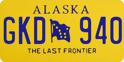 AK license plate GKD940