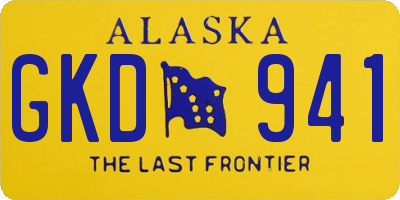 AK license plate GKD941