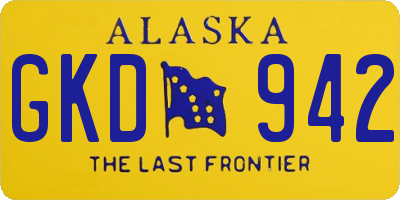 AK license plate GKD942