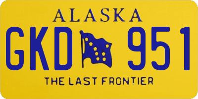 AK license plate GKD951
