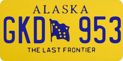 AK license plate GKD953