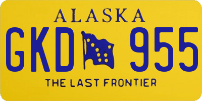 AK license plate GKD955