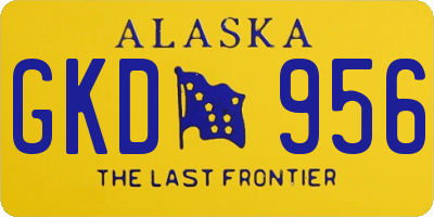 AK license plate GKD956
