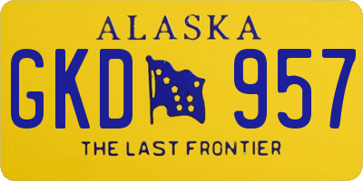 AK license plate GKD957