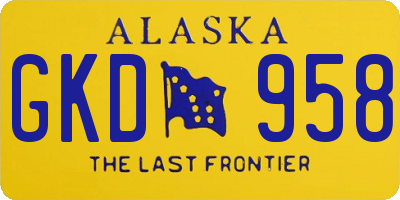 AK license plate GKD958