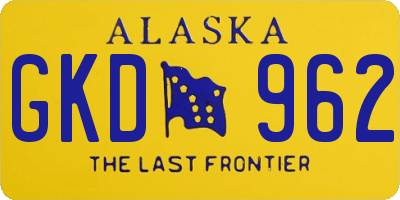 AK license plate GKD962