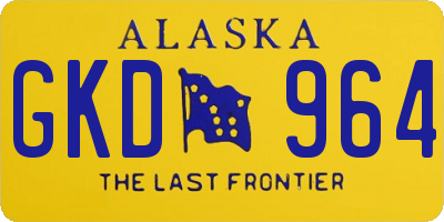 AK license plate GKD964