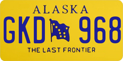 AK license plate GKD968