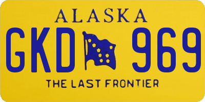 AK license plate GKD969