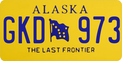 AK license plate GKD973