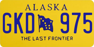 AK license plate GKD975